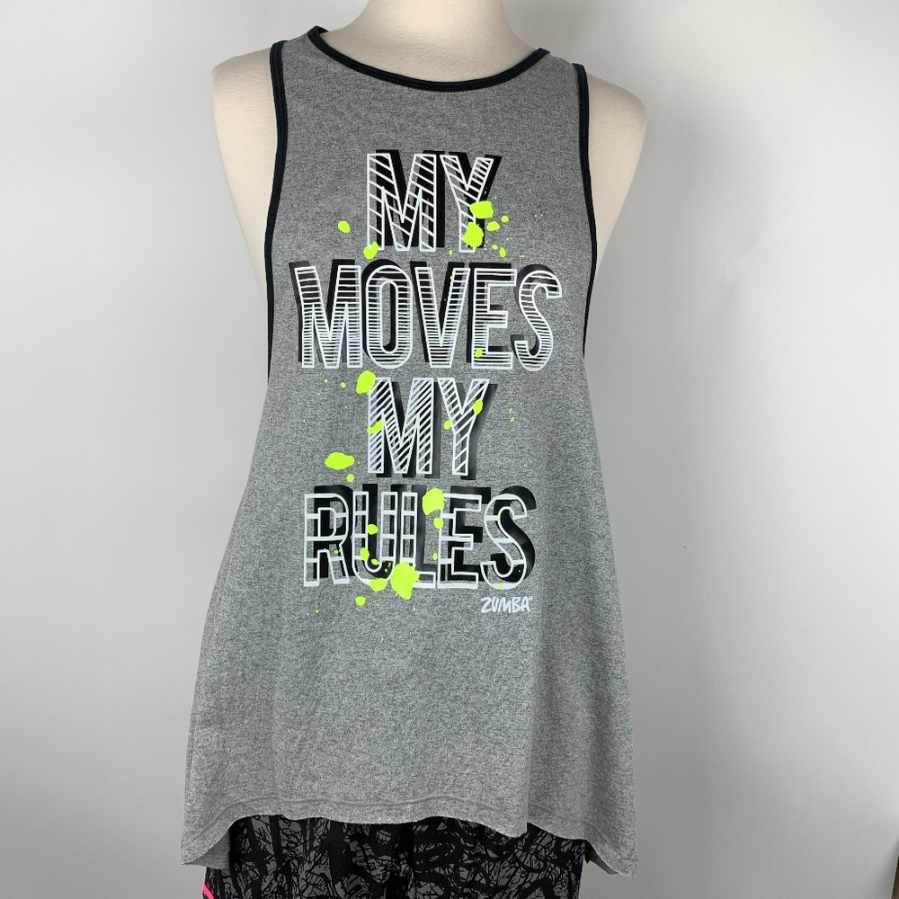 NWT ZUMBA S Spicy My Moves Tank Thunderin Gray